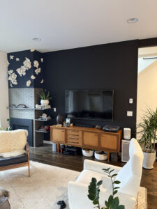 Bold accent wall painting project
