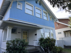 West Seattle Home Exterior Painting Blue After