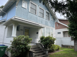 West Seattle Home Exterior Painting Blue Before